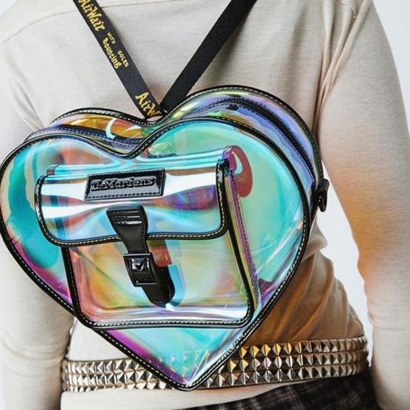 Dr Martens Transparent Heart-Shaped Backpack Crossbody Bag - Picture 6 of 16
